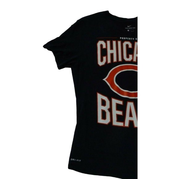 CHICAGO BEARS Shirt Women's Nike Tee Short Sleeve Crew Neck Blue Large - Picture 5 of 11